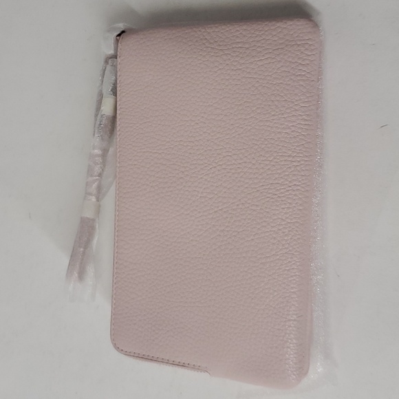 NWT Coach C5610 Double Zip Leather Wallet Silver/Ice Pink(Firm Price - Last One) - Picture 6 of 12